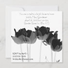 Tulips, B&W Bridal Shower Invitations