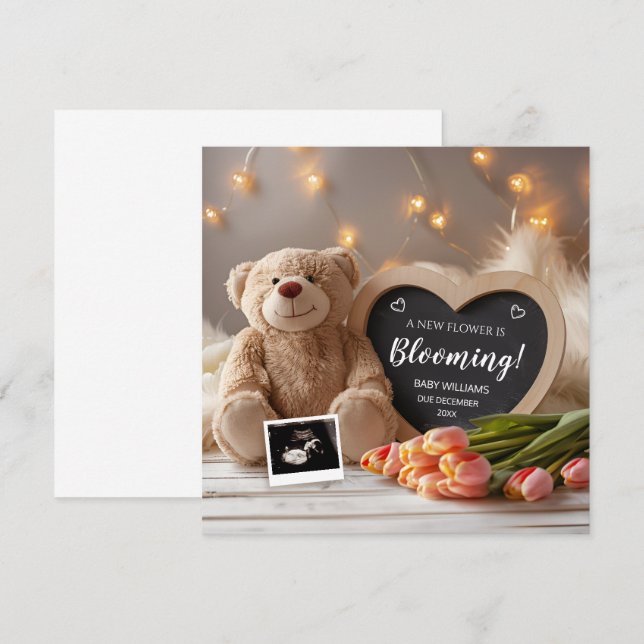 Tulips Baby Announcement Social Media (Front/Back)