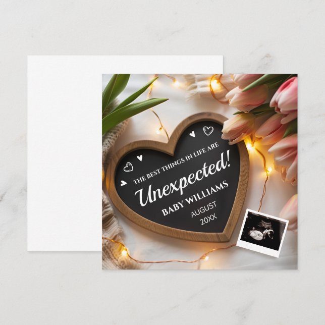 Tulips Baby Announcement Social Media (Front/Back)