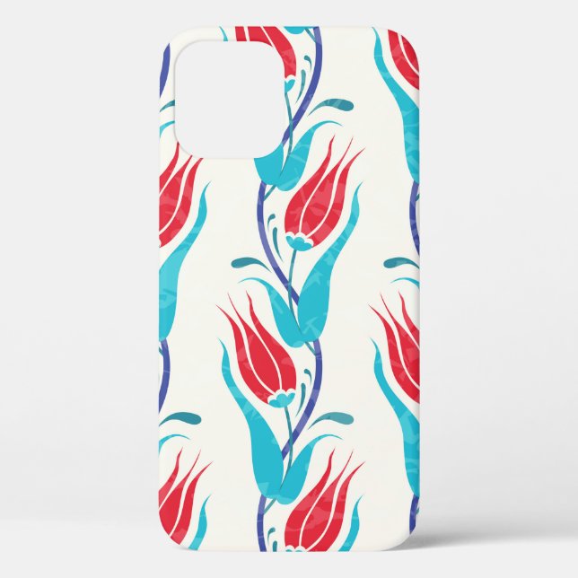 Tulips background. Traditional turkish motif. seam Case-Mate iPhone Case (Back)