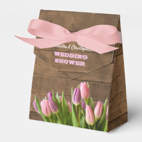 Tulips  Barnwood Bridal Shower Favor Box