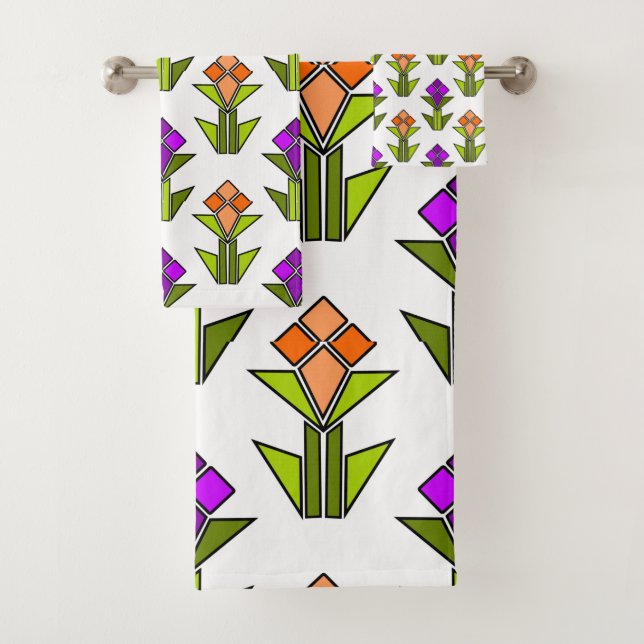 Tulips Bath Towel Set (Insitu)