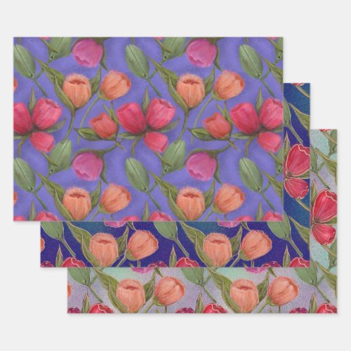 Tulips Beautiful Wrapping Paper Sheets