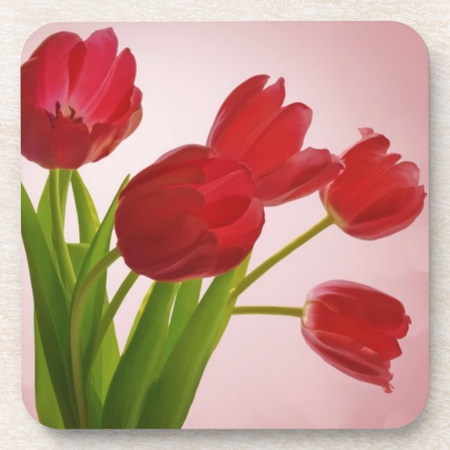 Tulips Beverage Coaster (Front)