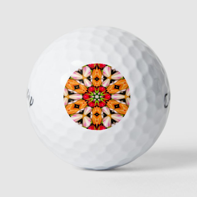 Tulips Bouquet Pattern Golf Balls (Front)