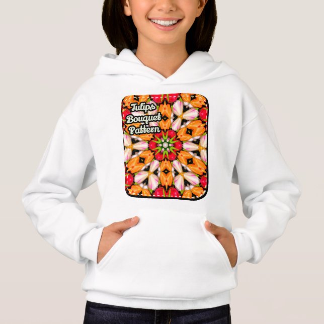 Tulips Bouquet Pattern Hoodie (Front)