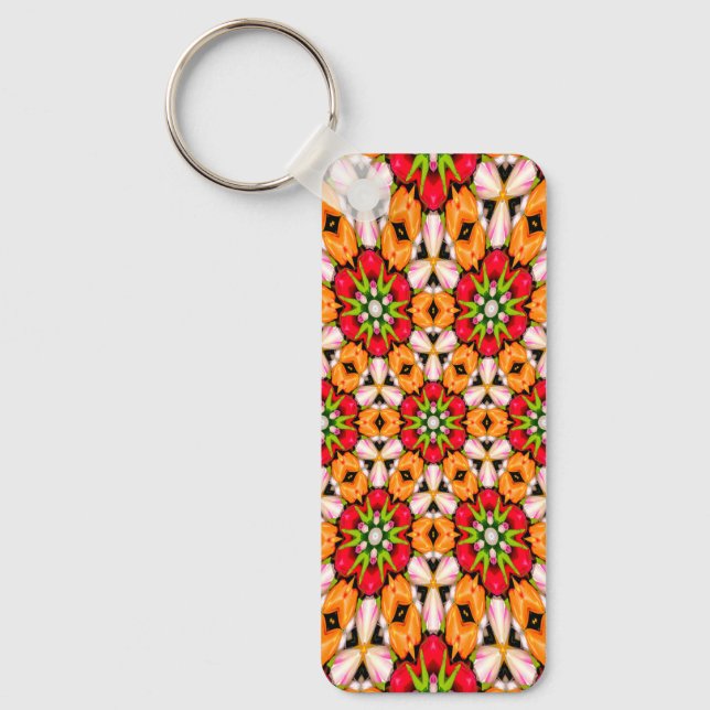 Tulips Bouquet Pattern Keychain (Front)