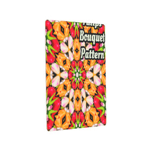 Tulips Bouquet Pattern Metal Print