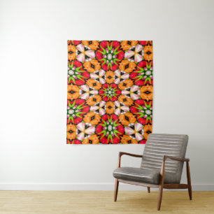 Tulips Bouquet Pattern Tapestry