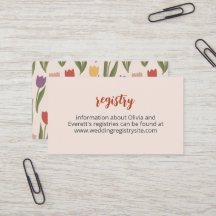Tulips Bridal Shower Invitation Insert