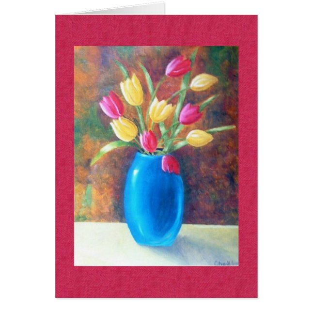 Tulips -Bunch of wishes Cards (Front)