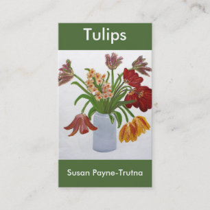 Tulips Business Card:Susan Payne-Trutna Business Card