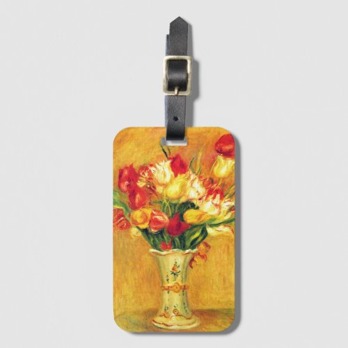 Tulips by Pierre Renoir Vintage Impressionism Art Luggage Tag