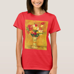 Tulips by Pierre Renoir, Vintage Impressionism Art T-Shirt
