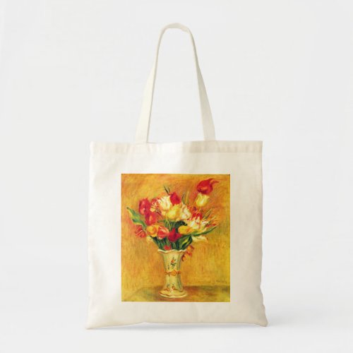 Tulips by Pierre Renoir Vintage Impressionism Art Tote Bag