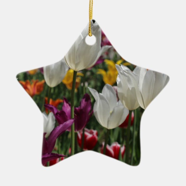 Tulips Ceramic Ornament (Front)
