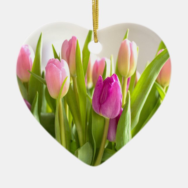tulips ceramic ornament (Front)