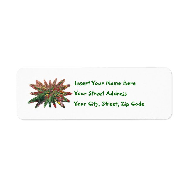 Tulips Collapsing Design Customizable Labels (Front)