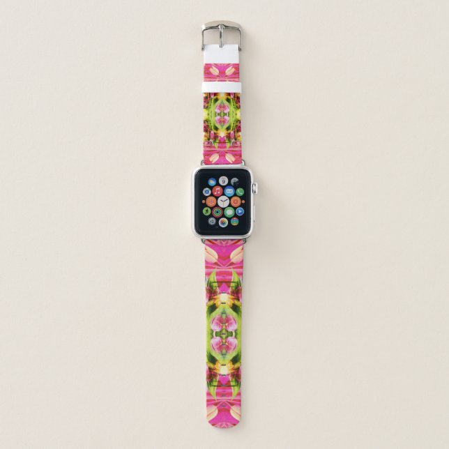TULIPS - Colored Tulips of Fractal Art - Apple Watch Band (Front)