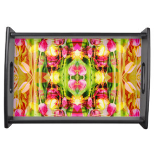 TULIPS - Colored Tulips of Fractal Art - Serving Tray