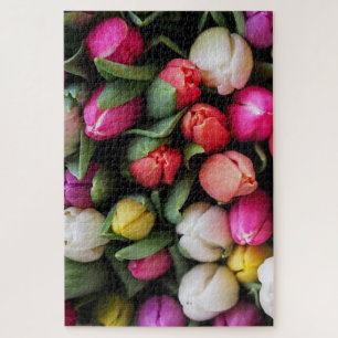 Tulips Colorful Flowers Easter Spring Jigsaw Puzzle
