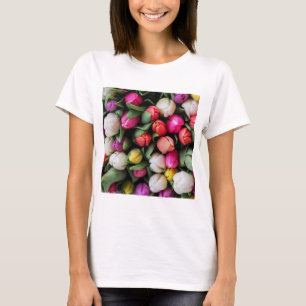 Tulips Colorful Flowers Easter Spring T-Shirt