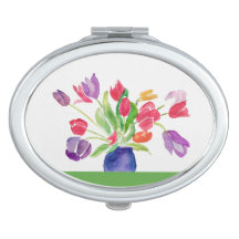 Tulips compact mirror
