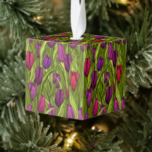 Tulips Cube Ornament