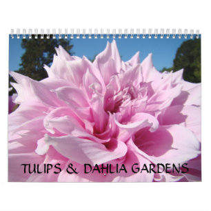 TULIPS & DAHLIA GARDENS Calendar Gift Office Boss
