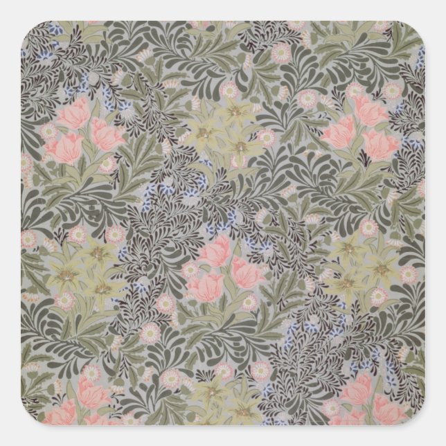 Tulips, Daisies and Honeysuckle Square Sticker (Front)