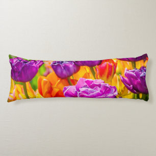 Tulips Enchanting Beautiful and colorful Body Pillow