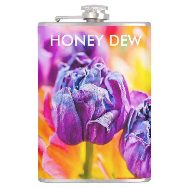 Tulips Enchanting cool Hip Flask (Front)