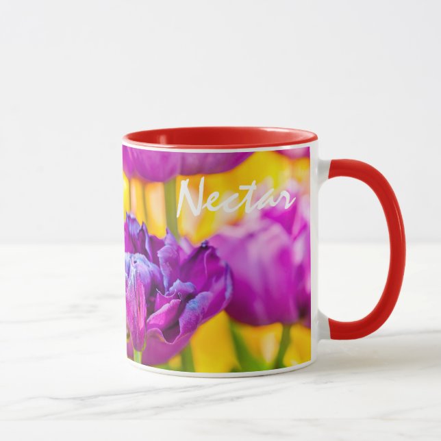 Tulips Enchanting Deep Pink Mug (Right)