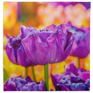 Tulips Enchanting Purple Napkin
