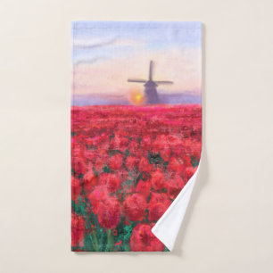 Tulips Field Bath Towels