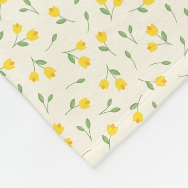 Tulips Fleece Blanket (Corner)
