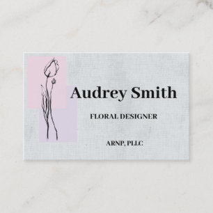 Tulips Floral Designer Professional Floral Business Card