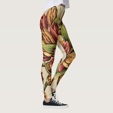 Tulips Floral Vintage all over printed leggings
