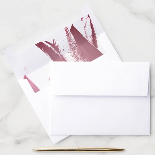 Tulips Flower Elegant Bordeaux Abstract Envelope Liner - An elegant envelope liner with bordeaux abstract tulips especially suitable for wedding invitations, save the date cards, RSVP, and more. This liner matches other wedding stationery in my store - in Tulip Wedding Collection.