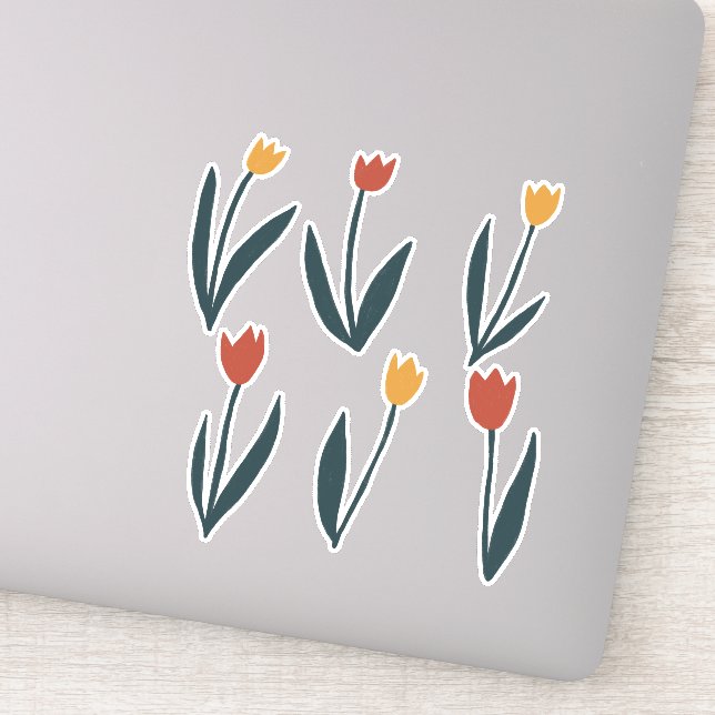 Tulips Flower FLoral Spring Easter Sticker (Detail)