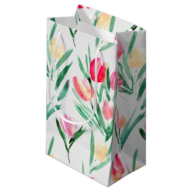 Tulips for Tulip Lovers Small Gift Bag (Front Angled)