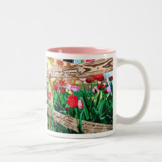 Tulips for You Two-Tone Coffee Mug