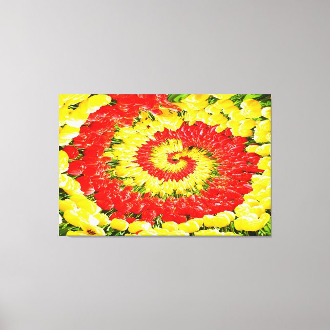 Tulips forever floral canvas print (Front)