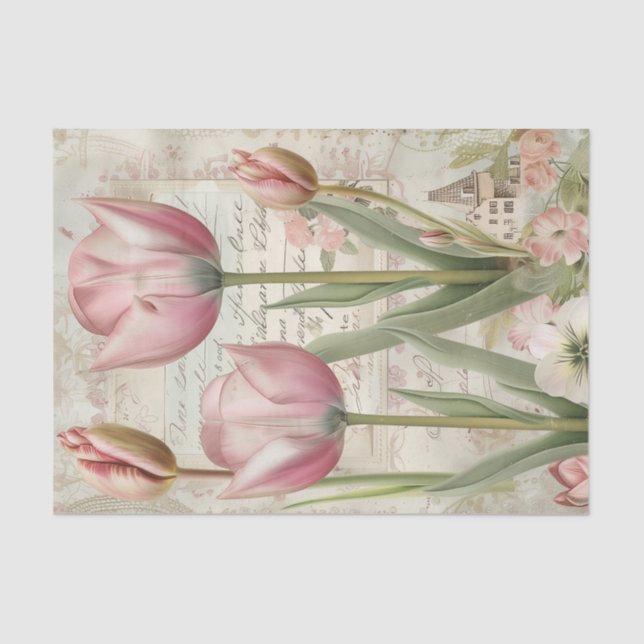 Tulips from Amsterdam Script writing Tissue Paper (Front)