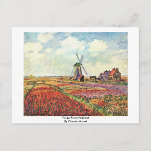 Tulips From Holland By Claude Monet Postcard