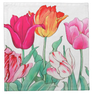 Tulips Garden Cloth Napkin