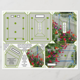 Tulips Garden Frame Pin Ornament 2x3" photo