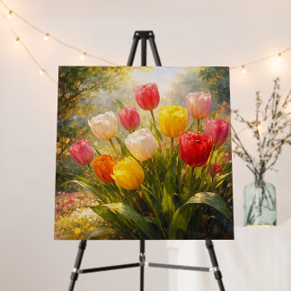 Tulips Garden - Painterly Style Foam Board