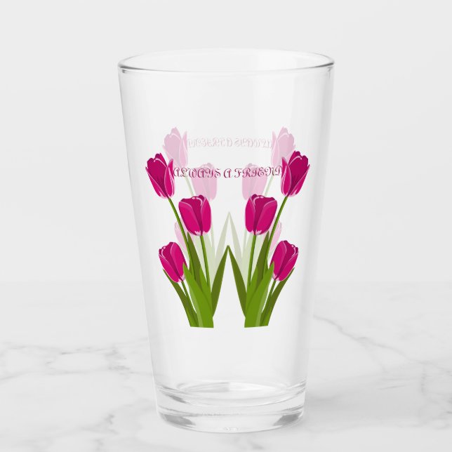 Tulips Glass Cups (Front)