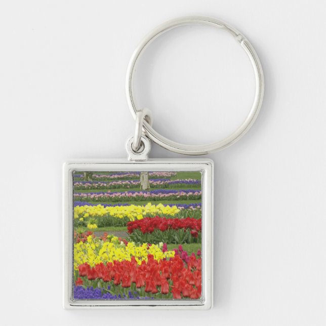 Tulips, Grape Hyacinth, and Daffodils, 2 Keychain (Front)